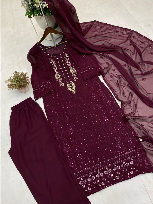 Elegant Embroidered Festive Suit – 3-Piece Set